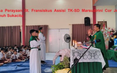Misa Perayaan St. Fransiskus Assisi TK-SD Marsudirini Cor Jesu Penuh Sukacita